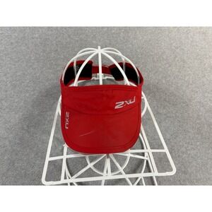 2XU Running Triathlon Visor Running Hat (Adult) Red/Orange